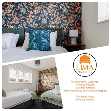 2 Bedroom House-Driveway - Bournemouth Hospital - Long Stay Discounts - Lima Apartments Ltd Ngoại thất bức ảnh